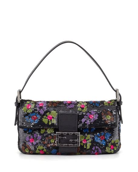 fendi sequin floral baguette|fendi baguette handbags.